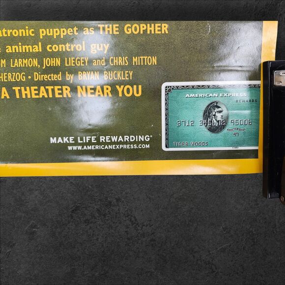 Caddyshack Tiger vs Gopher AmEx Promo Poster 2004 27x38 Golf Movie Art - Picture 4 of 14